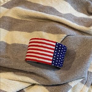 Patriotic Beaded Bracelet (bw)